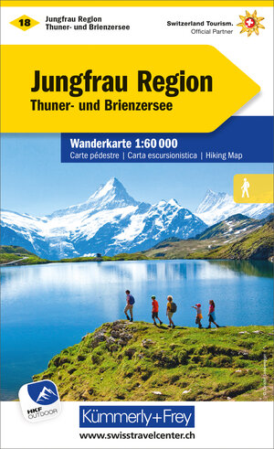 Buchcover Jungfrau-Region Thuner- und Brienzersee Wanderkarte Nr. 18  | EAN 9783259022184 | ISBN 3-259-02218-X | ISBN 978-3-259-02218-4