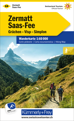 Buchcover Zermatt - Saas Fee Grächen, Visp, Simplon, Nr. 24 Wanderkarte 1:60 000  | EAN 9783259022245 | ISBN 3-259-02224-4 | ISBN 978-3-259-02224-5