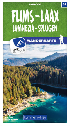 Buchcover Flims - Laax Lumnezia - Splügen Nr. 34 Wanderkarte 1:40 000  | EAN 9783259023341 | ISBN 3-259-02334-8 | ISBN 978-3-259-02334-1