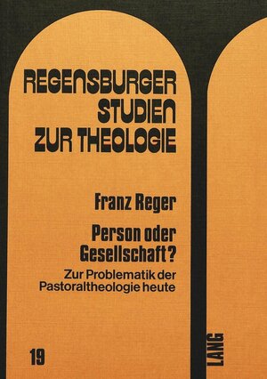 Buchcover Person oder Gesellschaft? | Franz Reger | EAN 9783261026989 | ISBN 3-261-02698-7 | ISBN 978-3-261-02698-9