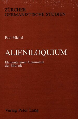 Buchcover Alieniloquium  | EAN 9783261035202 | ISBN 3-261-03520-X | ISBN 978-3-261-03520-2