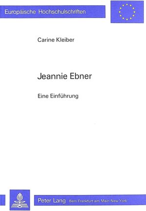 Buchcover Jeannie Ebner | Carine Kleiber | EAN 9783261040794 | ISBN 3-261-04079-3 | ISBN 978-3-261-04079-4