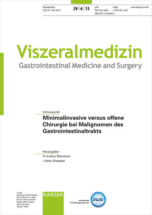 Buchcover Minimalinvasive versus offene Chirurgie bei Malignomen des Gastrointestinaltraktes  | EAN 9783318023633 | ISBN 3-318-02363-9 | ISBN 978-3-318-02363-3
