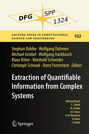 Buchcover Extraction of Quantifiable Information from Complex Systems  | EAN 9783319081588 | ISBN 3-319-08158-6 | ISBN 978-3-319-08158-8