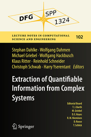 Buchcover Extraction of Quantifiable Information from Complex Systems  | EAN 9783319081595 | ISBN 3-319-08159-4 | ISBN 978-3-319-08159-5