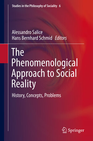 Buchcover The Phenomenological Approach to Social Reality  | EAN 9783319276922 | ISBN 3-319-27692-1 | ISBN 978-3-319-27692-2