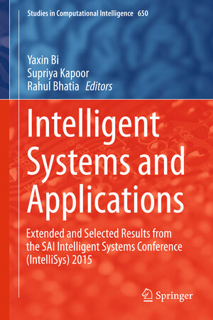 Buchcover Intelligent Systems and Applications  | EAN 9783319333847 | ISBN 3-319-33384-4 | ISBN 978-3-319-33384-7
