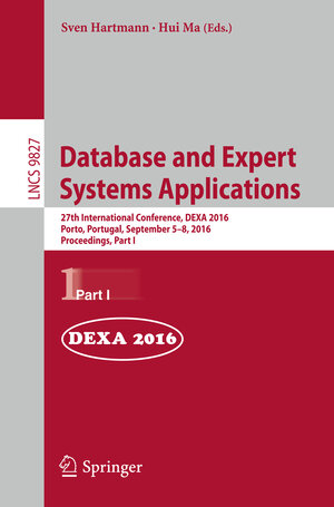 Buchcover Database and Expert Systems Applications  | EAN 9783319444031 | ISBN 3-319-44403-4 | ISBN 978-3-319-44403-1