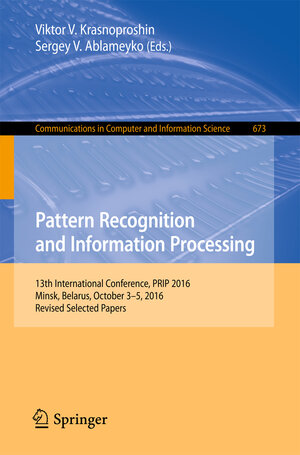 Buchcover Pattern Recognition and Information Processing | EAN 9783319542195 | ISBN 3-319-54219-2 | ISBN 978-3-319-54219-5