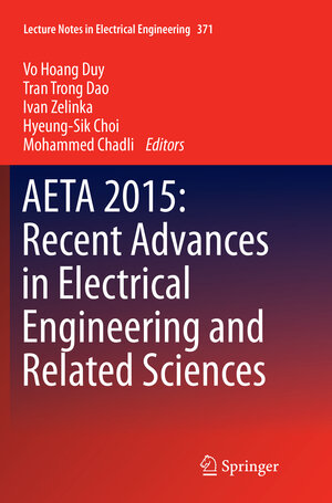 Buchcover AETA 2015: Recent Advances in Electrical Engineering and Related Sciences | EAN 9783319801001 | ISBN 3-319-80100-7 | ISBN 978-3-319-80100-1