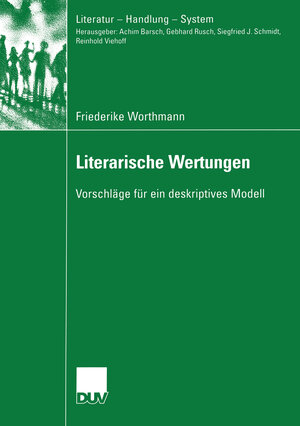 Buchcover Literarische Wertungen | Friederike Worthmann | EAN 9783322813015 | ISBN 3-322-81301-0 | ISBN 978-3-322-81301-5