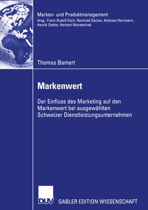 Buchcover Markenwert | Thomas Bamert | EAN 9783322821195 | ISBN 3-322-82119-6 | ISBN 978-3-322-82119-5