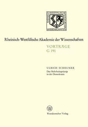 Buchcover Das Mehrheitsprinzip in der Demokratie | Ulrich Scheuner | EAN 9783322852649 | ISBN 3-322-85264-4 | ISBN 978-3-322-85264-9