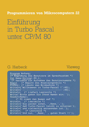 Buchcover Einführung in Turbo Pascal unter CP/M 80 | Gerd Harbeck | EAN 9783322855459 | ISBN 3-322-85545-7 | ISBN 978-3-322-85545-9