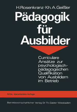 Buchcover Pädagogik für Ausbilder | Hans Rosenkranz | EAN 9783322860323 | ISBN 3-322-86032-9 | ISBN 978-3-322-86032-3