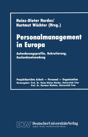 Buchcover Personalmanagement in Europa  | EAN 9783322860545 | ISBN 3-322-86054-X | ISBN 978-3-322-86054-5