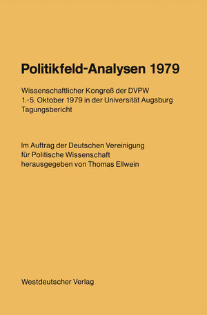 Buchcover Politikfeld-Analysen 1979  | EAN 9783322861009 | ISBN 3-322-86100-7 | ISBN 978-3-322-86100-9