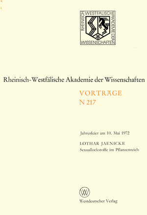 Buchcover Sexuallockstoffe im Pflanzenreich | Lothar Jaenicke | EAN 9783322862129 | ISBN 3-322-86212-7 | ISBN 978-3-322-86212-9