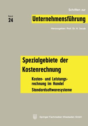 Buchcover Spezialgebiete der Kostenrechnung  | EAN 9783322862440 | ISBN 3-322-86244-5 | ISBN 978-3-322-86244-0