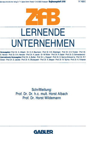 Buchcover Lernende Unternehmen  | EAN 9783322865519 | ISBN 3-322-86551-7 | ISBN 978-3-322-86551-9