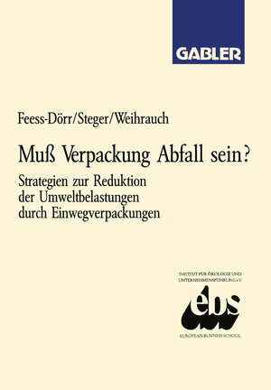 Buchcover Muß Verpackung Abfall sein? | Eberhard Feess | EAN 9783322875013 | ISBN 3-322-87501-6 | ISBN 978-3-322-87501-3