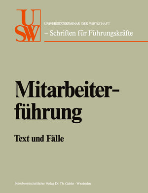 Buchcover Mitarbeiterführung | Horst Albach | EAN 9783322878861 | ISBN 3-322-87886-4 | ISBN 978-3-322-87886-1