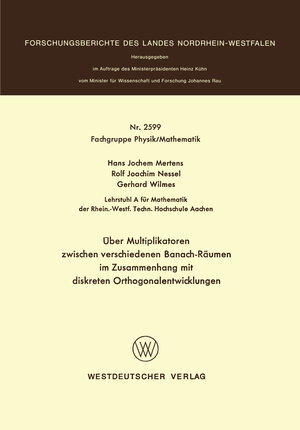 Buchcover Über Multiplikatoren zwischen verschiedenen Banach-Räumen | Hans-Jochem Mertens | EAN 9783322881885 | ISBN 3-322-88188-1 | ISBN 978-3-322-88188-5