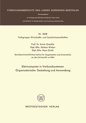 Buchcover Kleincomputer in Verbundsystemen | Erwin Grochla | EAN 9783322885890 | ISBN 3-322-88589-5 | ISBN 978-3-322-88589-0