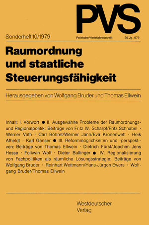Buchcover Raumordnung und staatliche Steuerungsfähigkeit  | EAN 9783322886316 | ISBN 3-322-88631-X | ISBN 978-3-322-88631-6