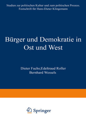 Buchcover Bürger und Demokratie in Ost und West  | EAN 9783322895967 | ISBN 3-322-89596-3 | ISBN 978-3-322-89596-7