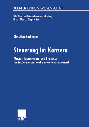 Buchcover Steuerung im Konzern | Christian Backmann | EAN 9783322909558 | ISBN 3-322-90955-7 | ISBN 978-3-322-90955-8