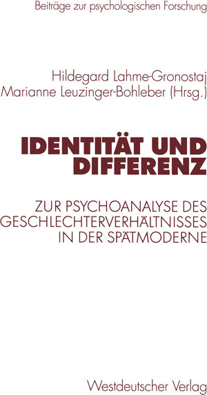 Buchcover Identität und Differenz  | EAN 9783322916198 | ISBN 3-322-91619-7 | ISBN 978-3-322-91619-8