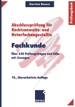 Buchcover Fachkunde | Karsten Roeser | EAN 9783322930057 | ISBN 3-322-93005-X | ISBN 978-3-322-93005-7