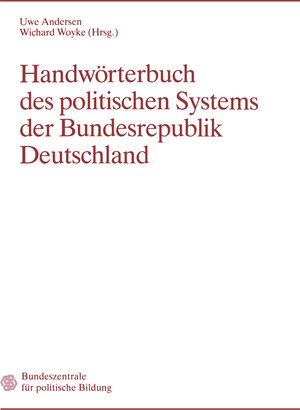 Buchcover Handwörterbuch des politischen Systems der Bundesrepublik Deutschland | Uwe Andersen | EAN 9783322932815 | ISBN 3-322-93281-8 | ISBN 978-3-322-93281-5