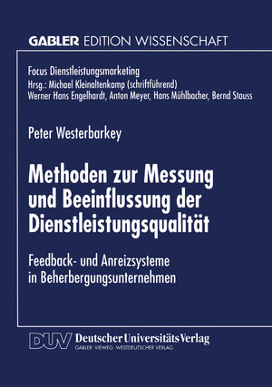 Buchcover Methoden zur Messung und Beeinflussung der Dienstleistungsqualität  | EAN 9783322933904 | ISBN 3-322-93390-3 | ISBN 978-3-322-93390-4