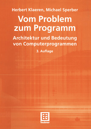 Buchcover Von Problem zum Programm | Herbert Klaeren | EAN 9783322941213 | ISBN 3-322-94121-3 | ISBN 978-3-322-94121-3