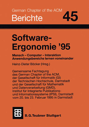 Buchcover Software-Ergonomie ’95  | EAN 9783322947529 | ISBN 3-322-94752-1 | ISBN 978-3-322-94752-9