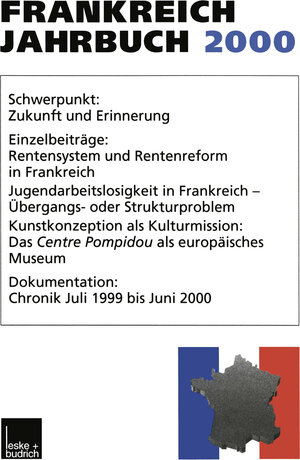 Buchcover Frankreich-Jahrbuch 2000 | Marieluise Christadler | EAN 9783322949868 | ISBN 3-322-94986-9 | ISBN 978-3-322-94986-8