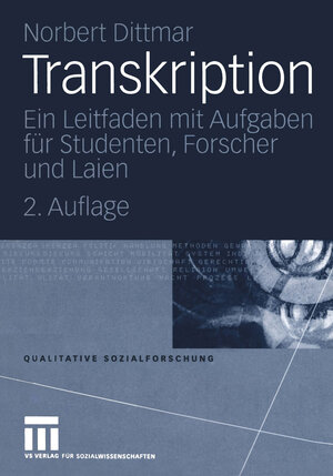 Buchcover Transkription | Norbert Dittmar | EAN 9783322950147 | ISBN 3-322-95014-X | ISBN 978-3-322-95014-7
