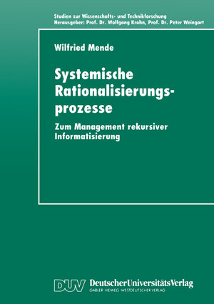 Buchcover Systemische Rationalisierungsprozesse  | EAN 9783322953636 | ISBN 3-322-95363-7 | ISBN 978-3-322-95363-6
