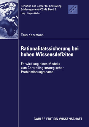 Buchcover Rationalitätssicherung bei hohen Wissensdefiziten | Titus Kehrmann | EAN 9783322978202 | ISBN 3-322-97820-6 | ISBN 978-3-322-97820-2