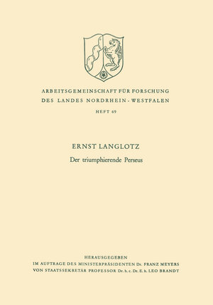 Buchcover Der triumphierende Perseus | Ernst Langlotz | EAN 9783322981738 | ISBN 3-322-98173-8 | ISBN 978-3-322-98173-8