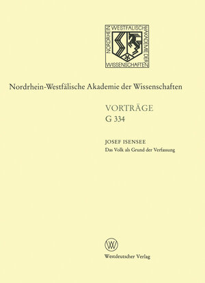 Buchcover Das Volk als Grund der Verfassung | Josef Isensee | EAN 9783322987655 | ISBN 3-322-98765-5 | ISBN 978-3-322-98765-5