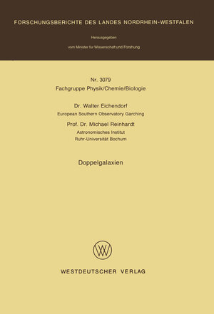 Buchcover Doppelgalaxien | Walter Eichendorf | EAN 9783322988607 | ISBN 3-322-98860-0 | ISBN 978-3-322-98860-7