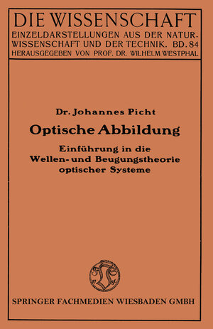 Buchcover Optische Abbildung | Johannes Picht | EAN 9783322991409 | ISBN 3-322-99140-7 | ISBN 978-3-322-99140-9