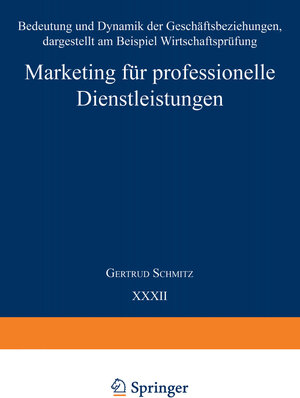 Buchcover Marketing für professionelle Dienstleistungen | Gertrud Schmitz | EAN 9783322992437 | ISBN 3-322-99243-8 | ISBN 978-3-322-99243-7
