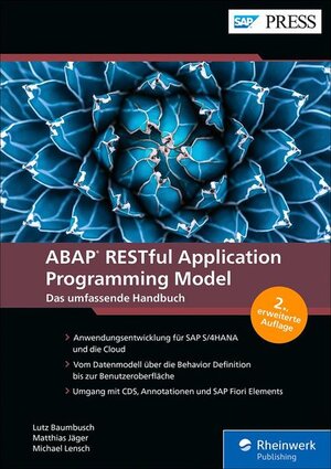 Buchcover ABAP RESTful Application Programming Model | Lutz Baumbusch | EAN 9783367100804 | ISBN 3-367-10080-3 | ISBN 978-3-367-10080-4