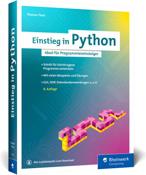Buchcover Einstieg in Python | Thomas Theis | EAN 9783367101238 | ISBN 3-367-10123-0 | ISBN 978-3-367-10123-8