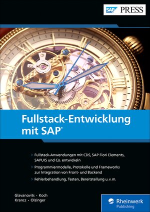 Buchcover Fullstack-Entwicklung mit SAP | Rene Glavanovits | EAN 9783367103362 | ISBN 3-367-10336-5 | ISBN 978-3-367-10336-2
