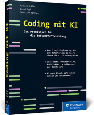 Buchcover Coding mit KI | Michael Kofler | EAN 9783367103447 | ISBN 3-367-10344-6 | ISBN 978-3-367-10344-7